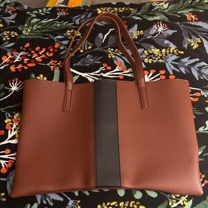 Vince Camuto Brown and Black Tote Bag